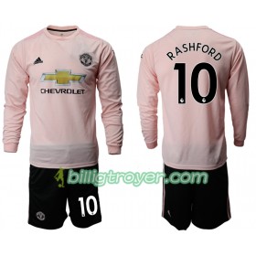 Billige Fotballdrakter Manchester United RASHFORD 10 Barn Bortedraktsett 2018/19 Langermet